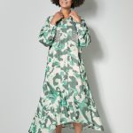 Angel of Style jurk met camouflagedesign olijfkleurig