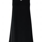 Yoek Voile semi-transparante jurk zwart