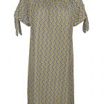 MIAMODA jurk met print grijs / geel / wit