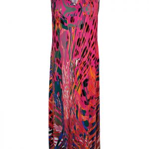 MIAMODA jurk met kleurrijke print rood