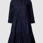 Christian Berg Woman knielange jurk donkerblauw