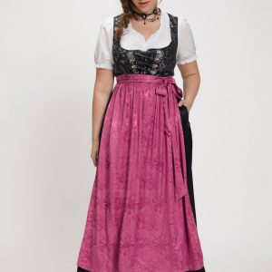 Ulla Popken folklore jurk zwart