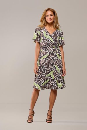 Mart Visser Regina Print Jurk Groen / Taupe