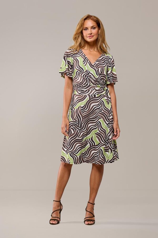 Mart Visser Regina Print Jurk Groen / Taupe