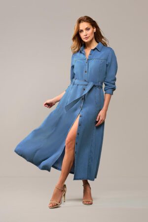 Mart Visser Texas denim jurk blauw