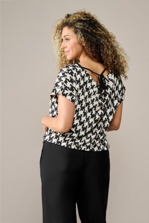 Mart Visser Benza print maxi top zwart / wit