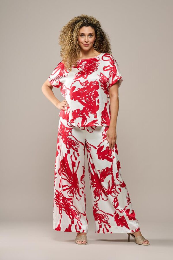 Mart Visser Camilla print maxi top rood / wit