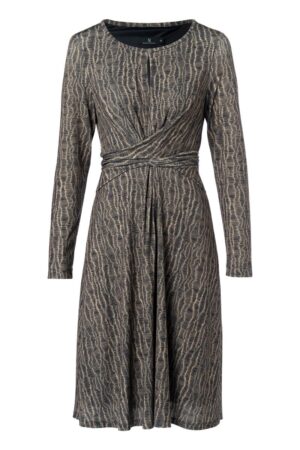 Mart Visser Maddie Print Jurk Zwart / Taupe